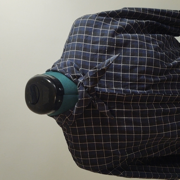 Zara Woman Navy Window Pane Print Blouse Sz S - Picture 2 of 12